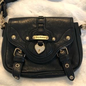 Juicy Couture black leather purse.